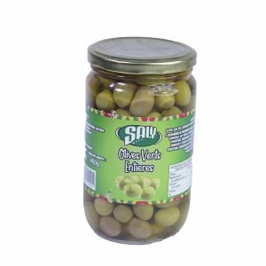 Saly Olives Vertes Entières (Bocal 400g)