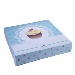boite gateau 40 cm bleu blanc gm