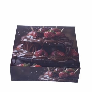 boite gateau chocolat fraise 14 cm