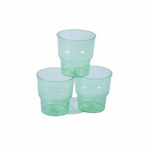 Petit goblets verts cristall lot 25